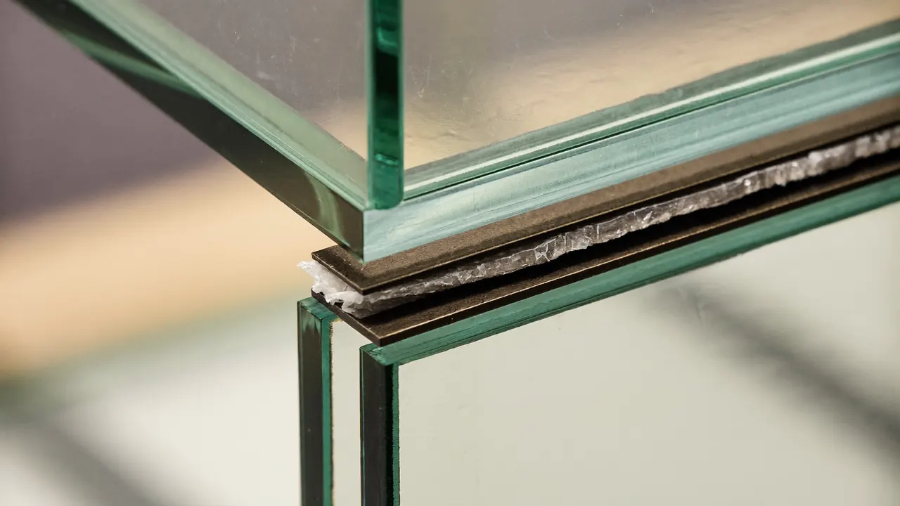 Close-up of a modern double glazed window unit in a UK home