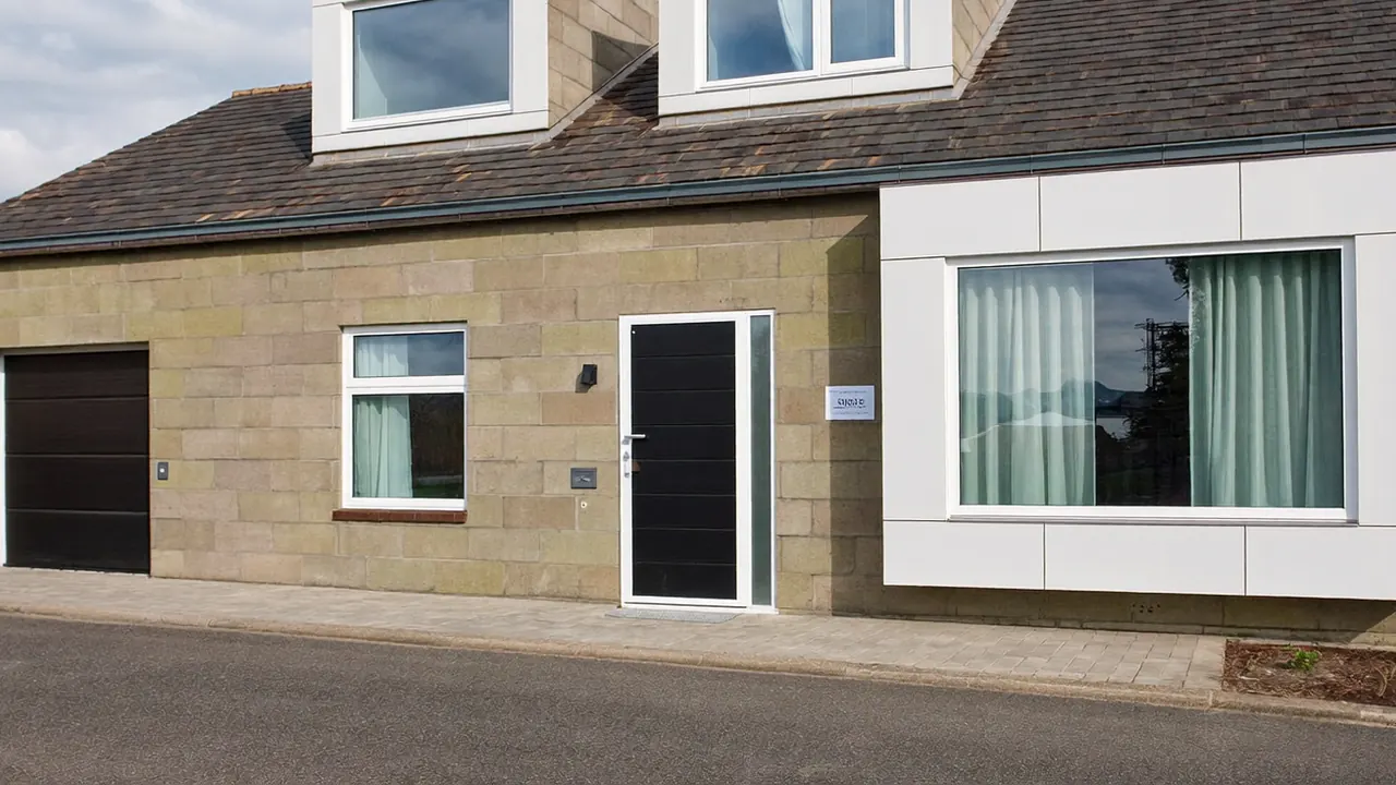 Newly installed replacement double glazing on a UK home